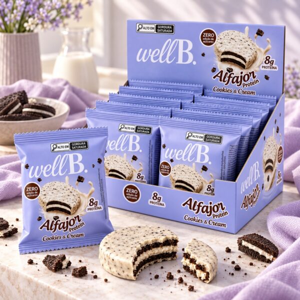 Alfajor Cookies & Cream · Caixa com 12